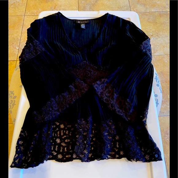 INK international concepts. Black blouse - Picture 4 of 7